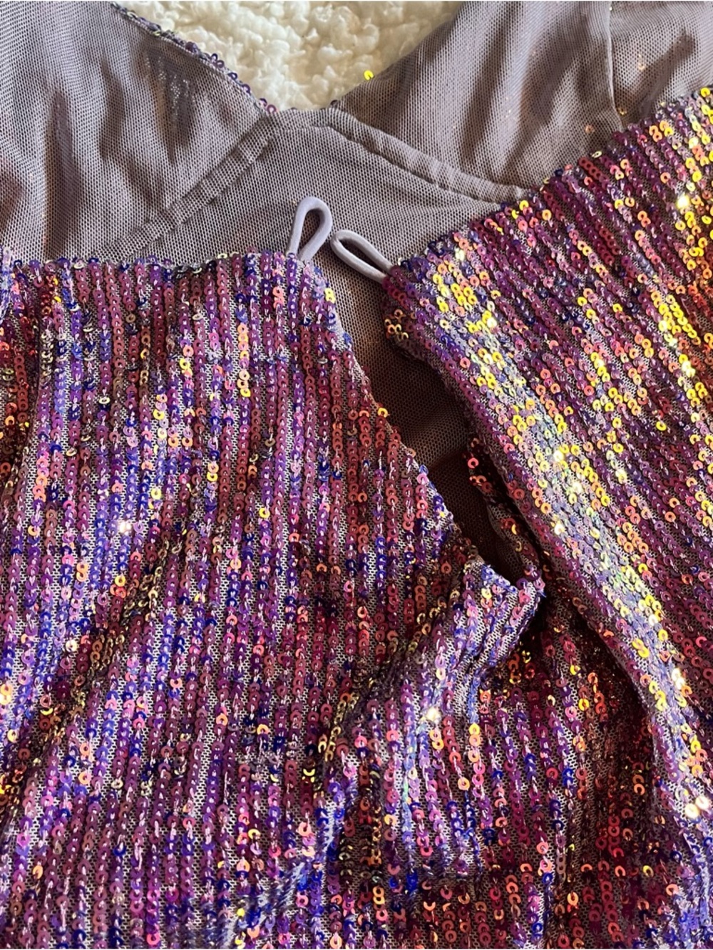 Free People Lavender Sequin Mini Dress - Picture 5 of 6